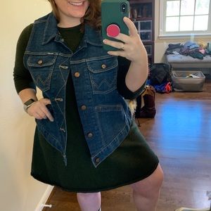 ModCloth x Wrangler 1x Denim Vest Brand New